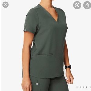 Figs casma moss green top